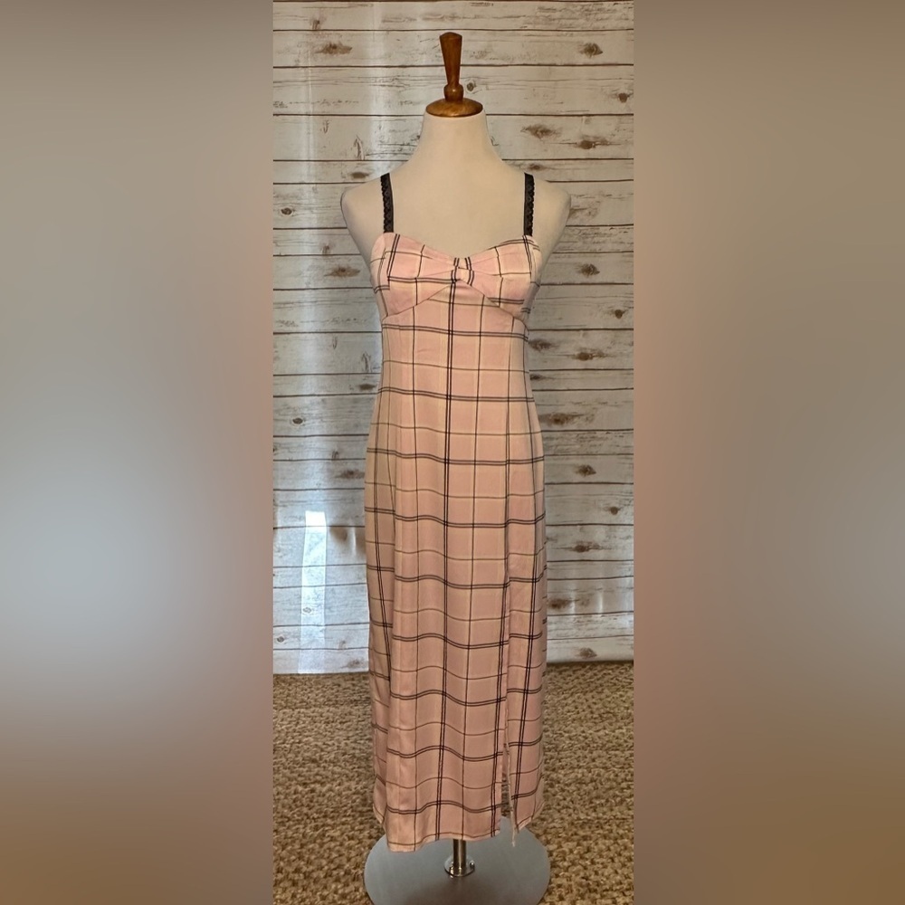 Urban Outfitters Y2K Clueless-inspired plaid slip maxi dress